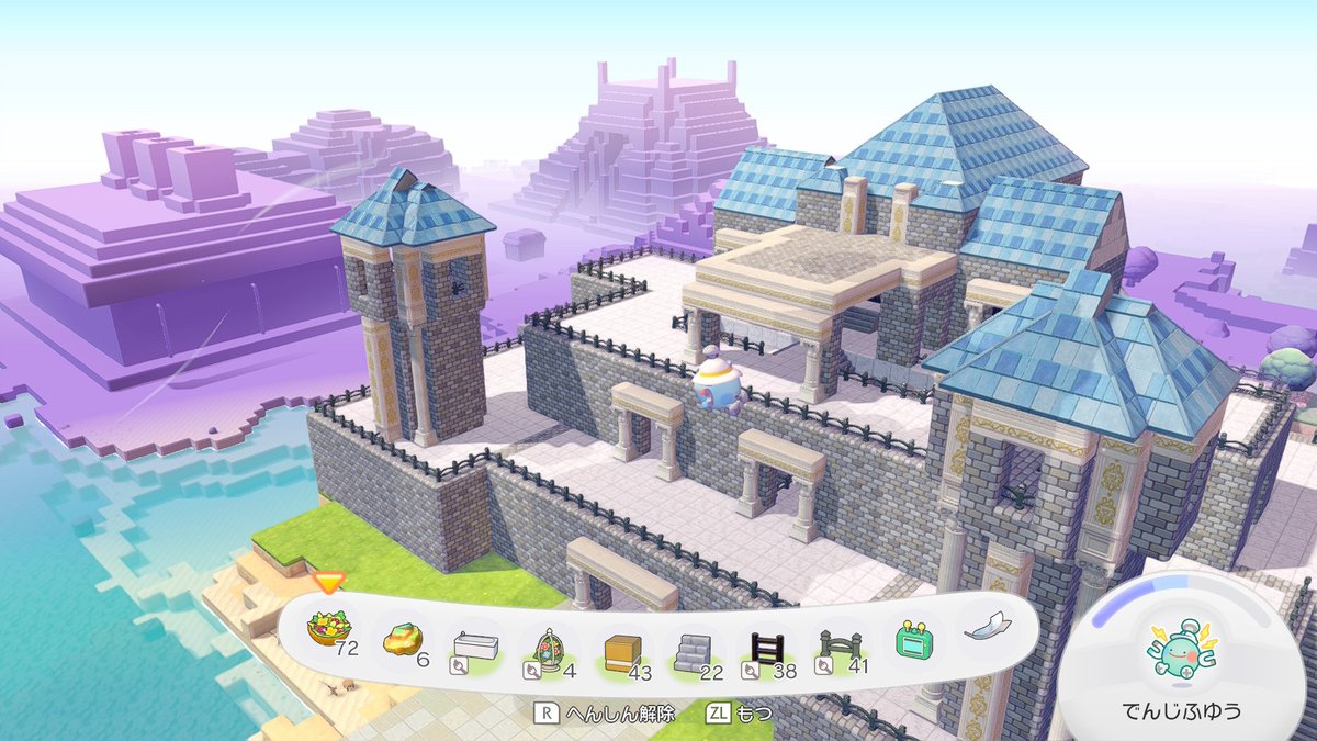 sinq_info's tweet photo. ビルダーならぽこあポケモンでも城作りたくなると思うんだけど大きな扉が無いの地味に痛いな。そしてビルダーズ2にはあった扇型パーツが塔を作るのにめっちゃ便利だったよね。この四角さをどうにかせねば。 https://t.co/IO6tqBK2WA