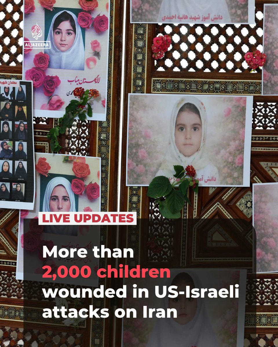 AJEnglish's tweet image. Some 2,115 people under the age of 18 were wounded in the US-Israeli attacks on Iran, says Jafar Miadfar, the head of Iran’s emergency department,

🔴 LIVE updates: aje.news/x545rk