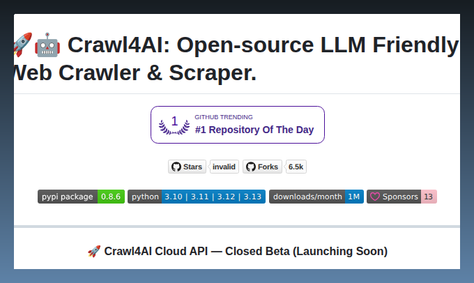 tom_doerr's tweet image. LLM friendly web crawler

github.com/unclecode/craw…