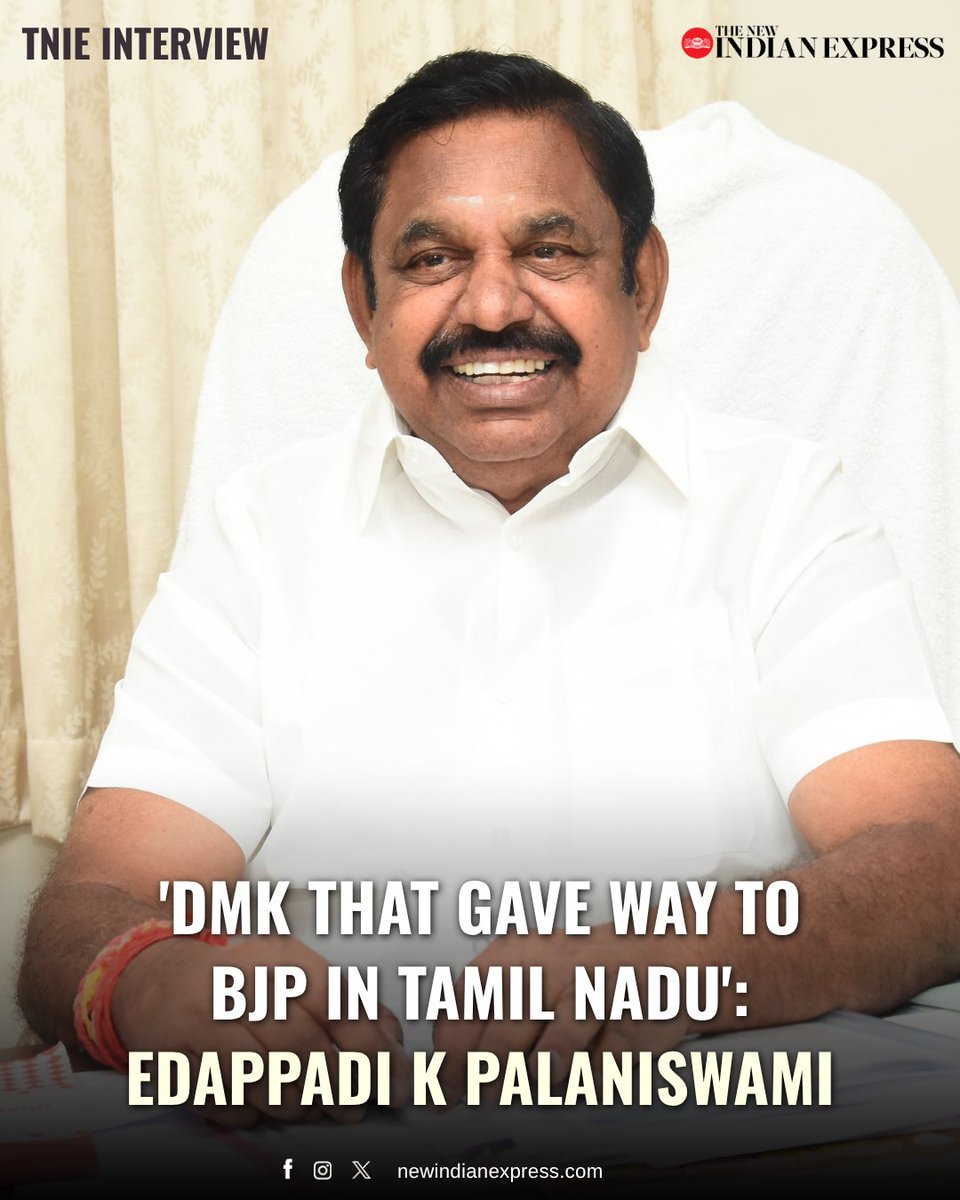 NewIndianXpress's tweet photo. #TNIEInterview |"The false propaganda of a comedian #MKStalin, who is running his politics by being a slave to the #Congress and by treating other smaller parties as bonded labourers, will not work with the people!"
AIADMK general secretary @EPSTamilNadu tells TNIE’s @muruga_TNIE that NDA will receive overwhelming support in #TNElections2026 and #AIADMK will form a government on its own with clear majority.
🔗https://t.co/XgFjElRBdE
@AIADMKOfficial @AIADMKITWINGOFL