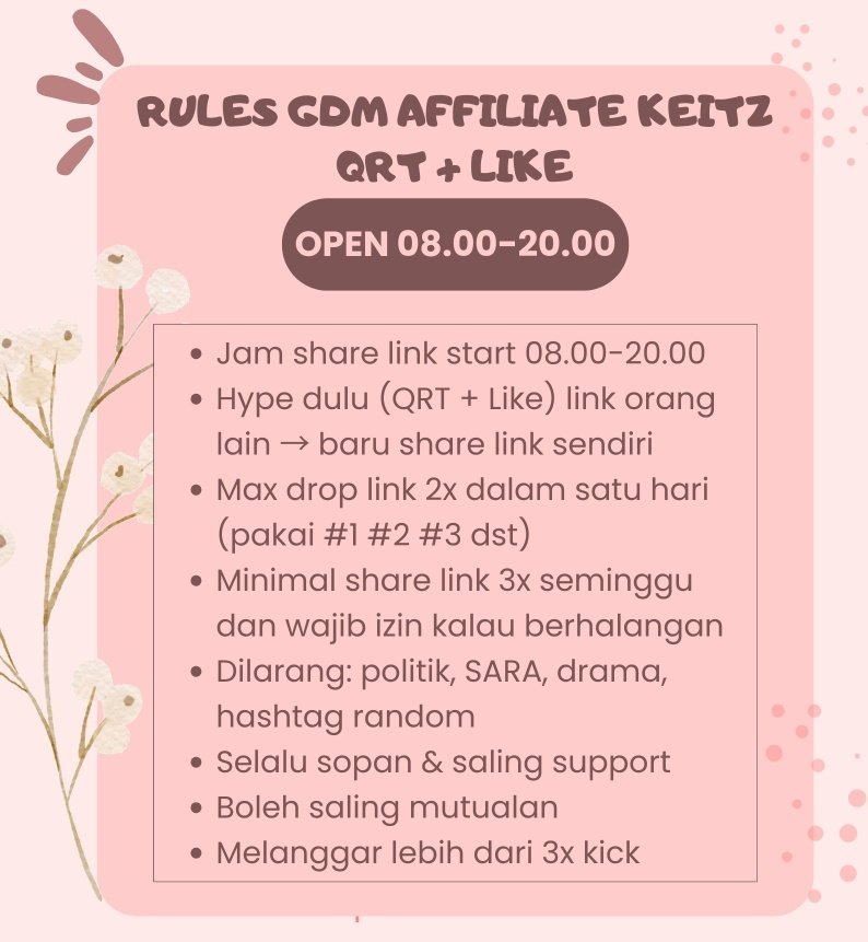 K open GDM affiliate | mention @ after dm tweet media