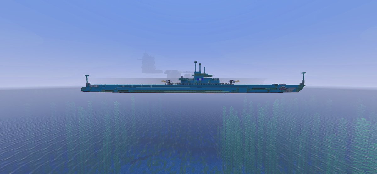 haiso_hei's tweet image. 白銀海軍　潜水艦

#minecraft軍事部　#minecraftbuilding #マイクラ建築