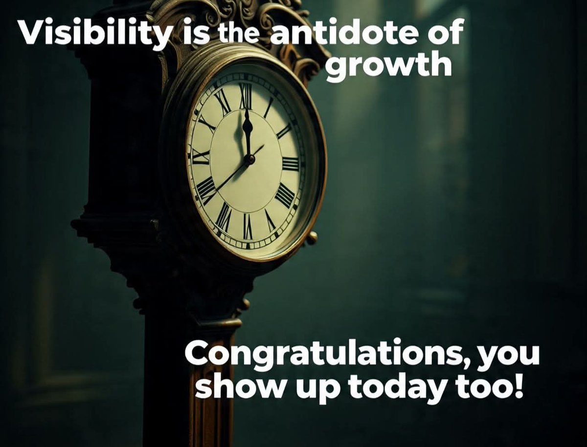 Visibility is the antidote of growth, Congratulations 🎊 you show up today, too!

Don't forget, time is more expensive than money! Use it wisely.