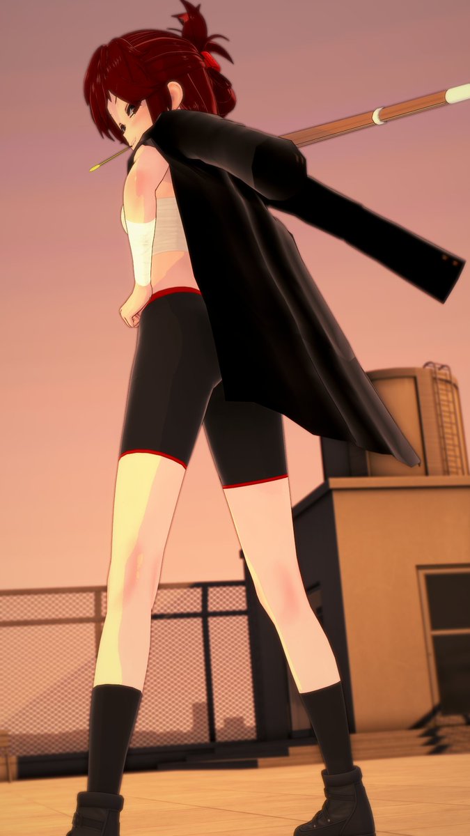NotIndiSkye's tweet photo. No, she's not actually roaring, but it sounds a lot better than "Lion's Pose on the School Rooftop".
#KoikatsuParty #3dart #animeart https://t.co/qFsxOyscFd