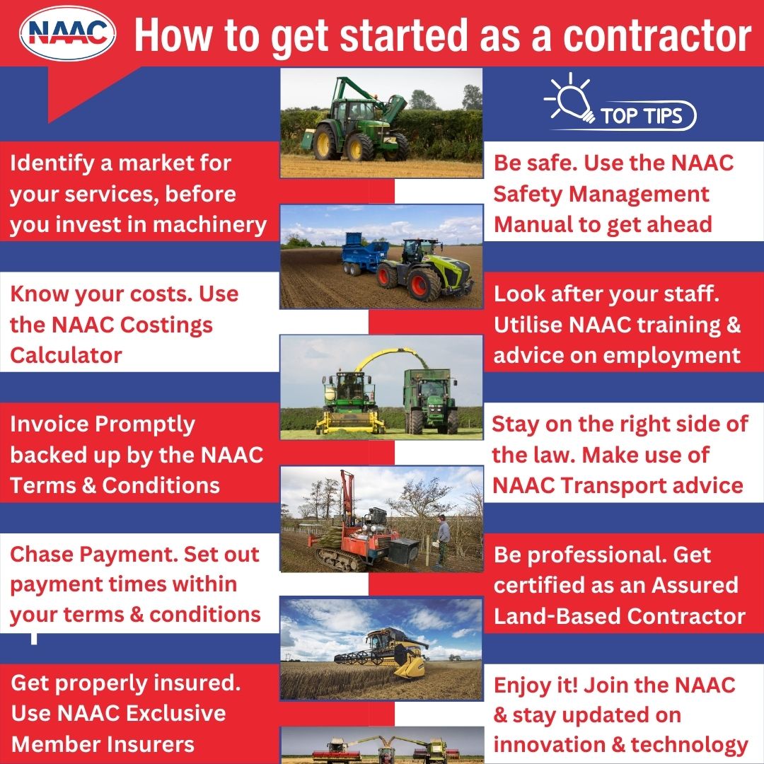 TheNAAC's tweet image. TOP TIPS for getting into AND STAYING IN Agricultural Contracting: naac.co.uk/getting-into-c… #Agriculture #Contracting #AgJobs 🚜