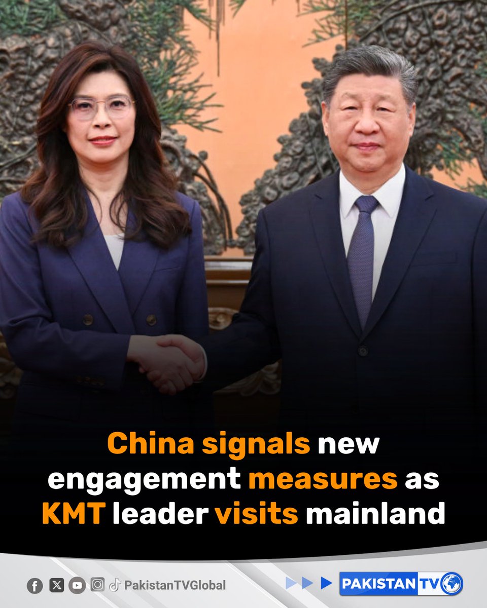 PakTVGlobal's tweet photo. Beijing has announced plans to boost exchanges with Taiwan during a rare visit by Cheng Li-wun of the Kuomintang to China.
#Beijing #Taiwan #Kuomintang #CrossStraitRelations #ChinaTaiwanTies
#PakistanTV https://t.co/HdPrpAPQZo