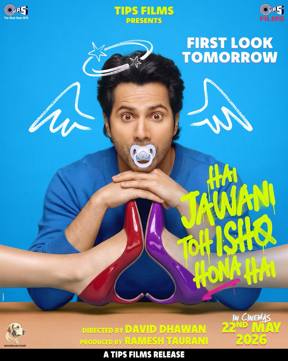 VARUN DHAWAN - MRUNAL THAKUR - POOJA HEGDE: 'HAI JAWANI TOH ISHQ HONA HAI' FIRST LOOK TOMORROW – NEW RELEASE DATE... This one promises to be a fun ride... Exciting new posters from #HaiJawaniTohIshqHonaHaiare out, with the first look set to arrive tomorrow.

Also, an important