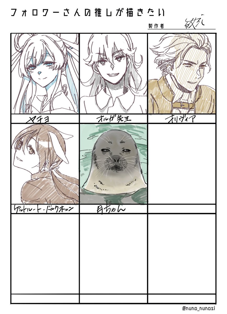大変遅くなりました!!!!!!!フォロワッさんの推し描きましたお納めください!!!!!!!!!!!!!!! 