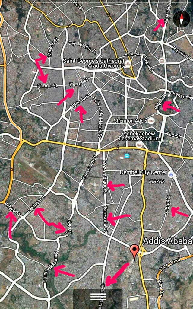 MapsAfrican's tweet photo. Addis Ababa in Ethiopia 🇪🇹 has streets named after every African country.

Can you find any street named after your country? https://t.co/qGFrGNA4uW