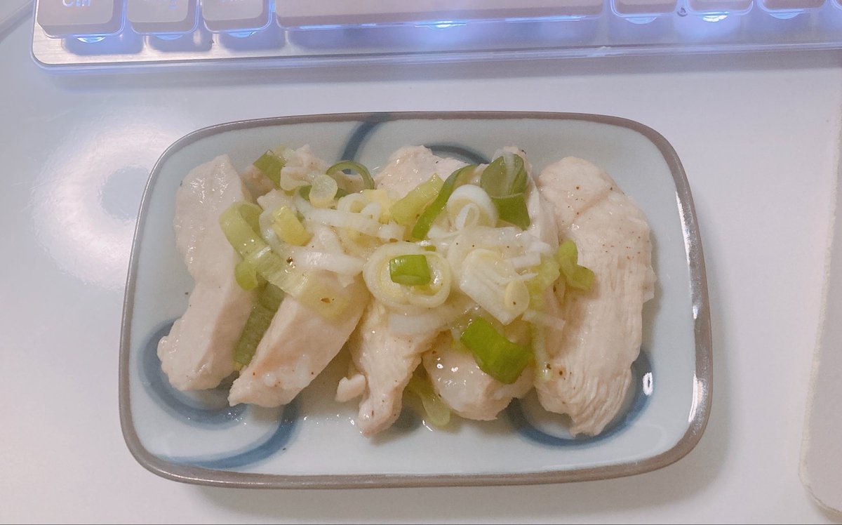昨日の配信で話したけど
朝食？昼食？塩ネギ鳥

#新人VTuber #おはようVTuber