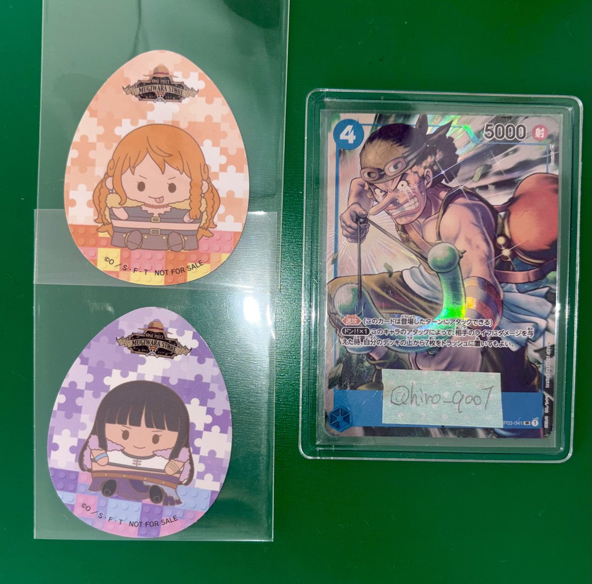 ワンピース 麦スト 麦たまの一味 エルバフ衣装 ステッカー

【譲】ロビン、ナミ

【求】ウソップ

都内手渡し、または郵送。
なるべくまとめてのお取引希望しています。別募集とまとめてのお取引も可。
検索からお気軽にお声がけください。