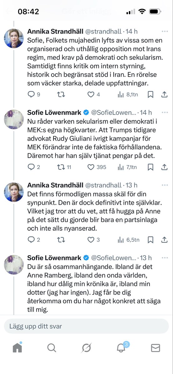 Valfeber redan i april har historiskt visat sig kunna grusa omdömen?

Annika Strandhäll skickas här ut i valrörelsen för att tysta en av Sveriges kunnigaste professionella journalister på radikaliserad islamisering och antisemitism med mera.

What can po(s)sibly go wrong?