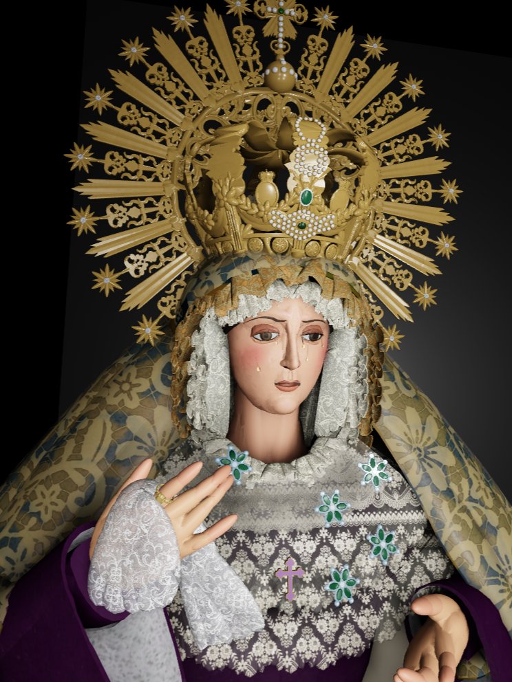 GOJILANCE's tweet photo. 💚Los cambios de vestimentas de la Esperanza Macarena de DBN  

Centenario del besamanos -> Tiempo de Pascua https://t.co/qPtAGWxa8Q