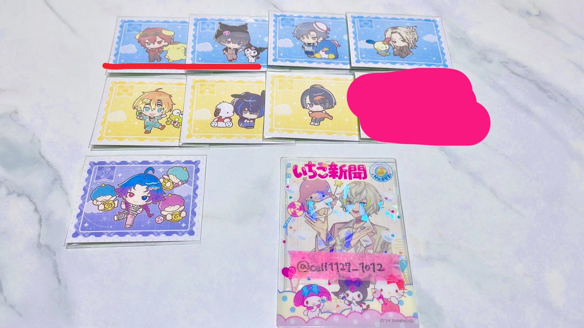cell1127_1012's tweet photo. 【交換】エイトリ 18TRIP サンリオ 特典

譲▶︎ 練牙 添 雪風 礼光 あく太 季肋 宗氏 子タろ
求▶︎ 糖衣(等身･SD) 七基(等身)

🌟郵送にての交換
🌟まとめて優先
🌟赤線は等身七基との交換優先
どなたでもお気軽にお声掛けください(❁ᴗ͈ˬᴗ͈)🎀 https://t.co/yG0kZ0K94X