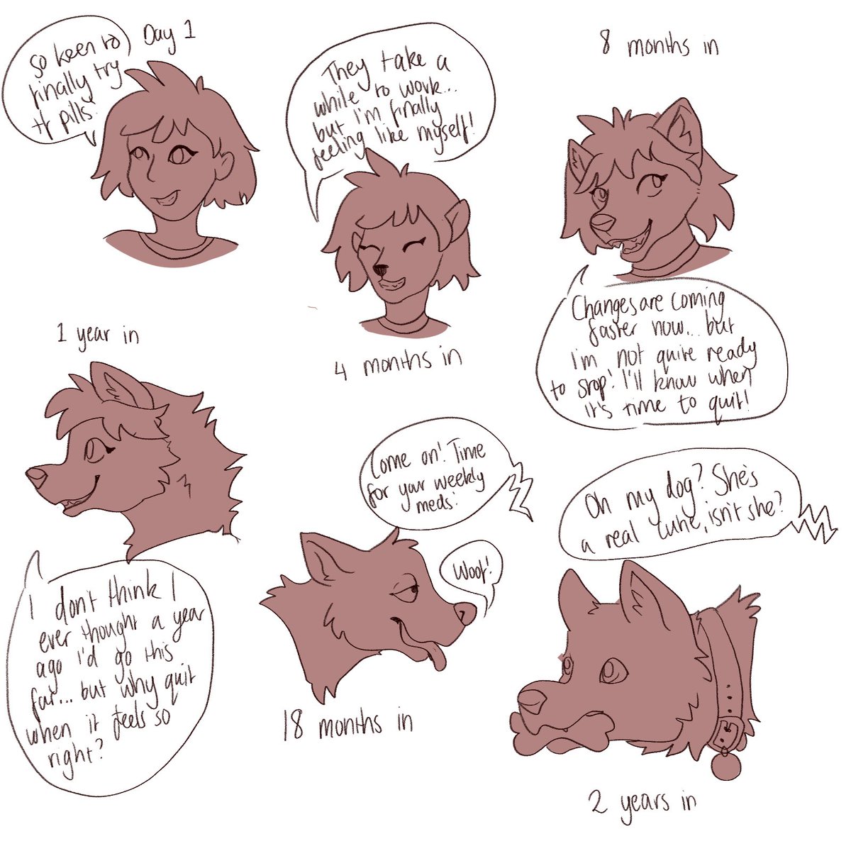 scabtooth's tweet image. i am obsessed with the concept of a TF pill you take weekly that makes you 1% your chosen creature… slow burn, consensual (?) TF 
#TFeveryday #transfur