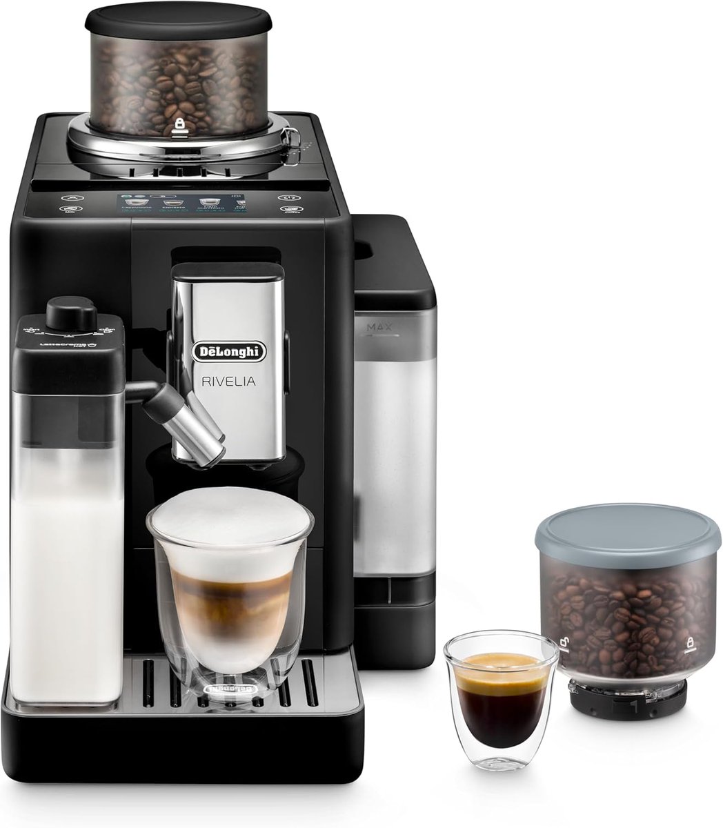 ScottyDeals's tweet image. De'Longhi Rivelia Automatic Espresso Machine with Grinder &amp;amp; Milk Frother 

#amazon #sale #blackfriday 

🛒amzn.to/3WZzOZi