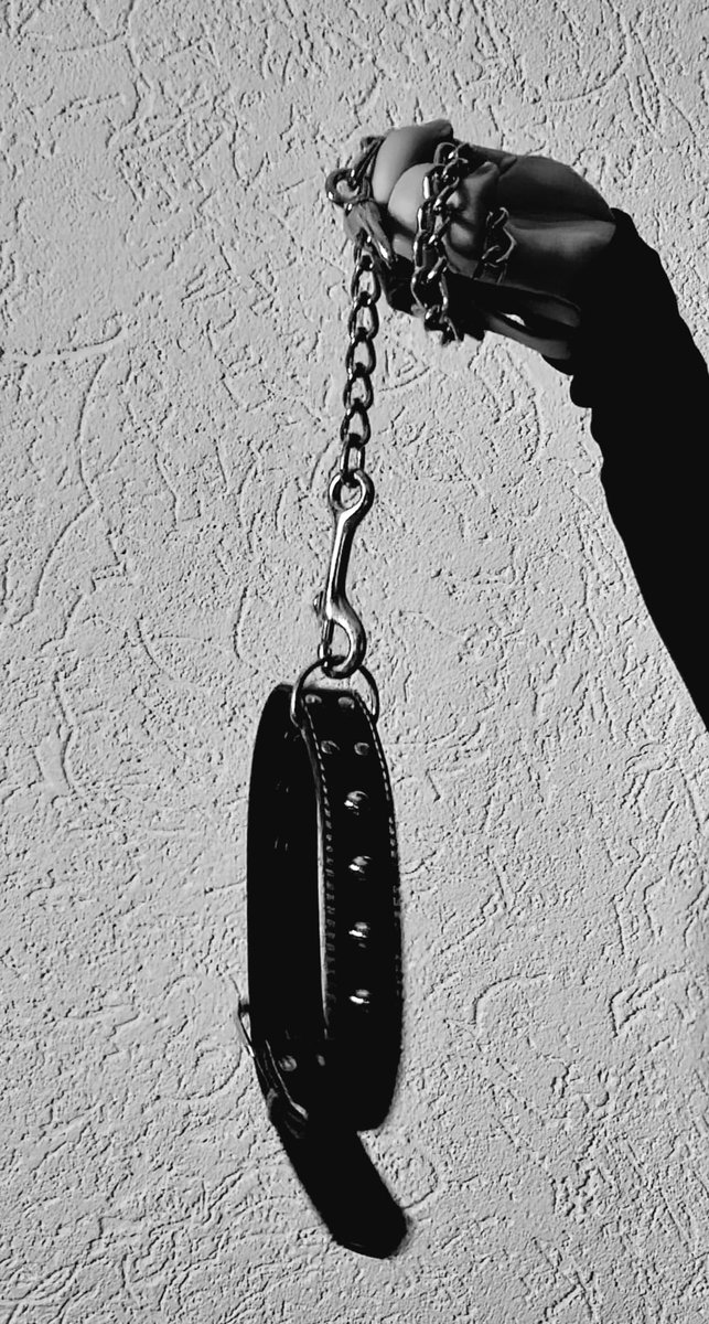 Eerste benodigdheden bij petplay, de riem en collar. 
X
#petplay #bdsmsession #dutchmistress