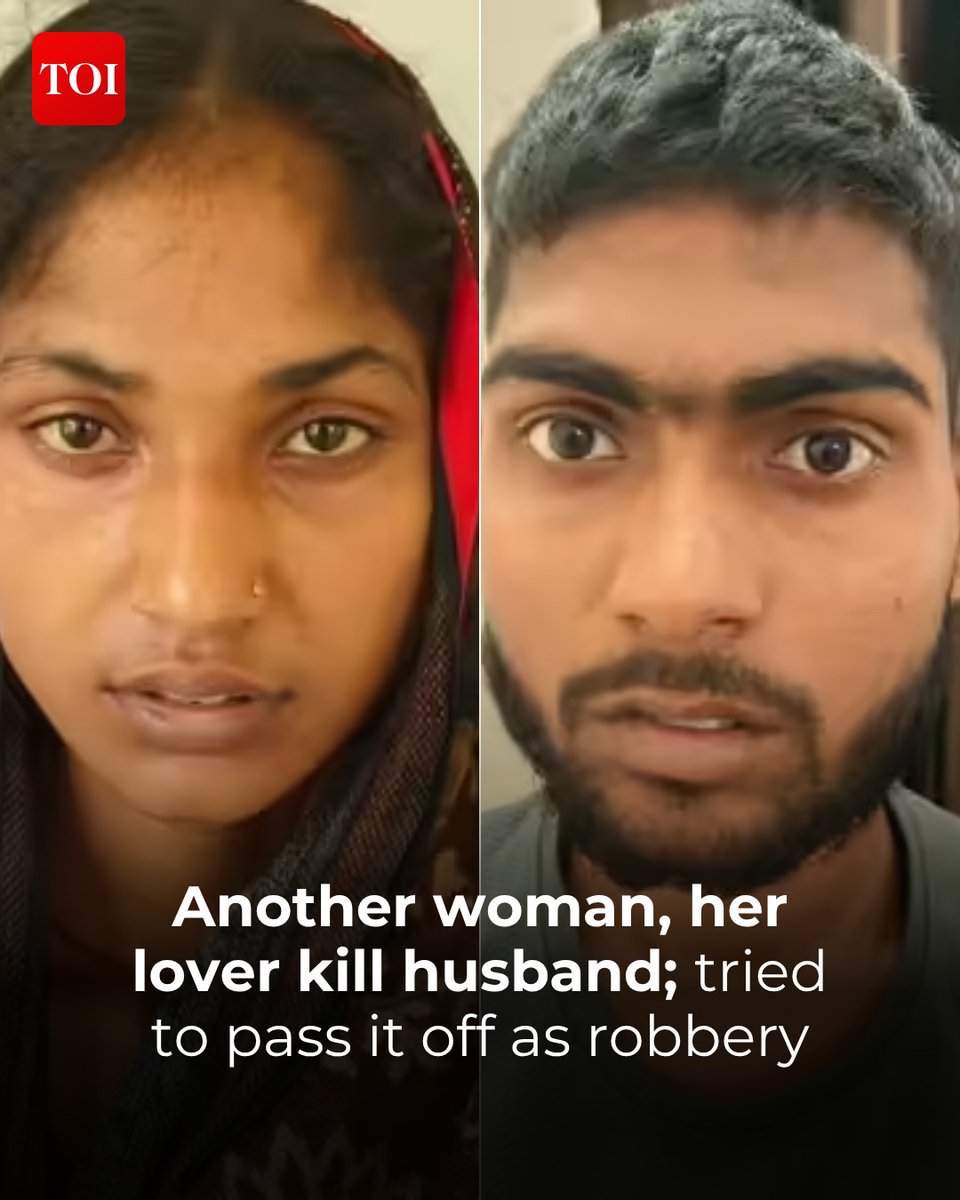 timesofindia's tweet image. A Bhind woman is accused of orchestrating her #husband's murder with her lover, staging it as a #robbery. Police uncovered the plot after her suspicious #statements during the initial #investigation. The victim was shot while riding a motorcycle with his wife and child. 

More