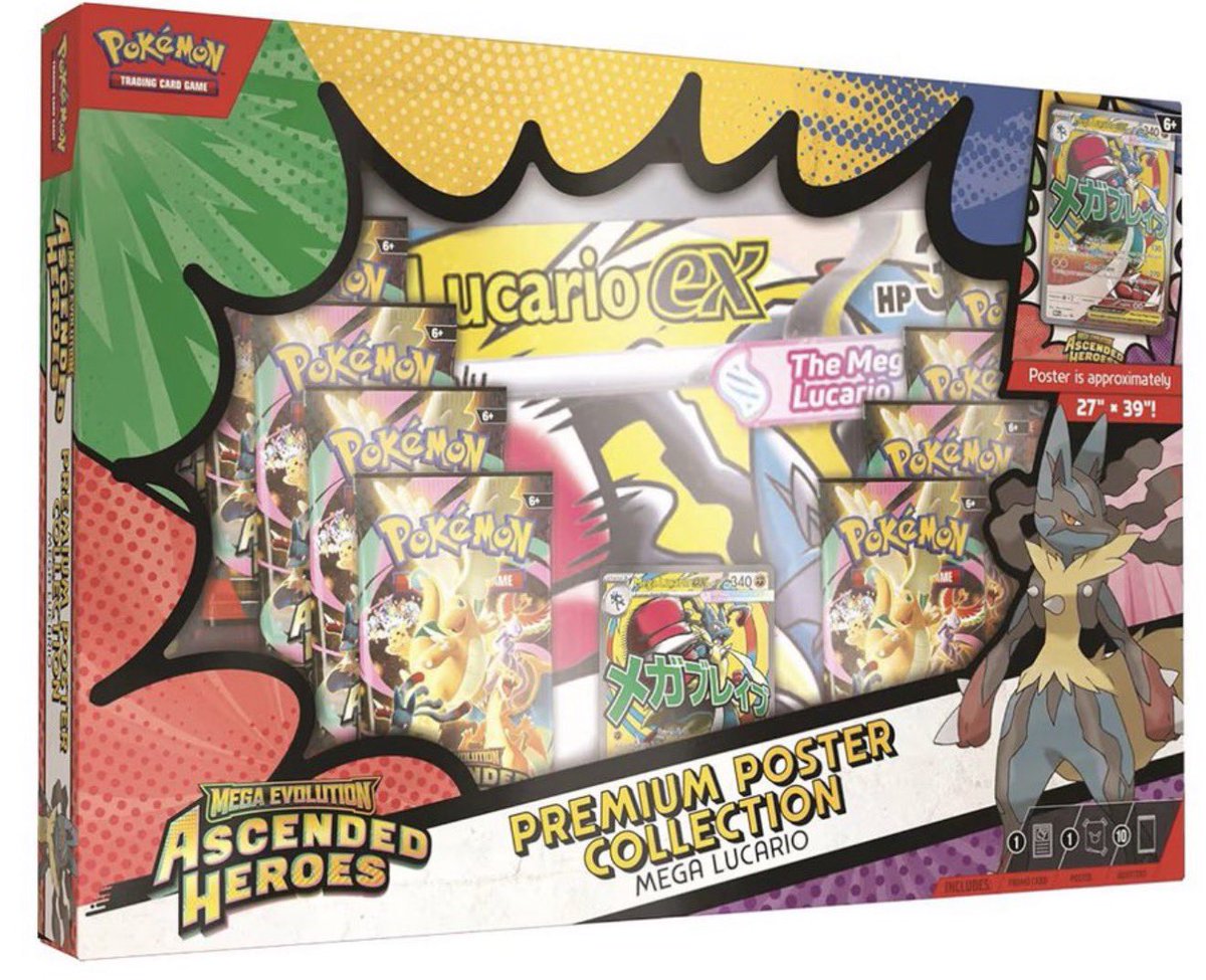 PokemonDealsX's tweet image. Ascended Heroes Premium Poster Collection is available at Amazon for $113.95

amzn.to/421Q4eM

#Pokemon #ad
