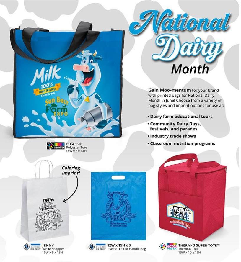 FLCustomMerch's tweet photo. Dairy Packaging That Markets

During National Dairy Month, custom printed bags turn every purchase into marketing—boosting visibility, enhancing experience, and creating lasting brand impressions beyond the sale. https://t.co/mkNpUogvyF https://t.co/KKNYi1HVfr