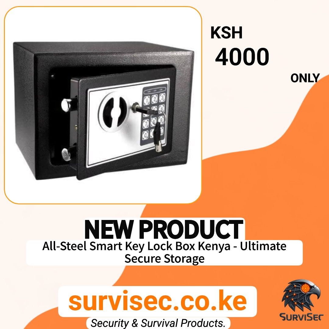 SurviSecGroup's tweet photo. Protect your keys &amp; valuables with the All-Steel Smart Key Lock Box — electronic digital keypad, built to last.

Deal: KSh 4,000 (was KSh 4,520)
Nationwide delivery in Kenya.

Buy: https://t.co/y5qsNzJpTL
#Survisec #SecurityKenya #HomeSecurity #KeySafe #KenyaDeals https://t.co/xnBtmdlAas