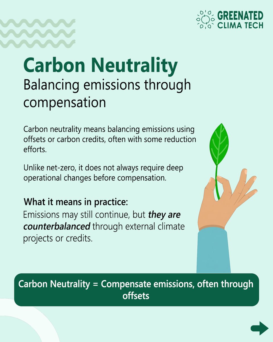 greenated_'s tweet image. Decarbonisation. Net Zero. Carbon Neutrality.
Similar terms - very different strategies.
Each pathway shapes investment, risk, and credibility differently. For corporate leaders, choosing the right approach - and executing it with clarity - will define long-term resilience. #ESG