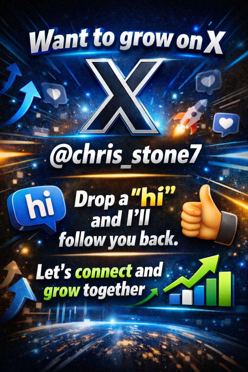 chris_stone7's tweet photo. Hey mates 👋

Are you finding it tough to grow on X lately?
Trust me, you're definitely not alone — I’m in the same boat too. But instead of stressing about it, why not turn it into an opportunity for all of us to grow together?

Let’s build a small community where we support each other, engage genuinely, and help boost visibility. A simple like, reply, or follow can go a long way when we’re consistent and supportive.

Drop a “hi” in the comments or leave a like — I’ll make sure to check your profile and follow you back right away. Let’s connect, interact, and grow side by side 🚀