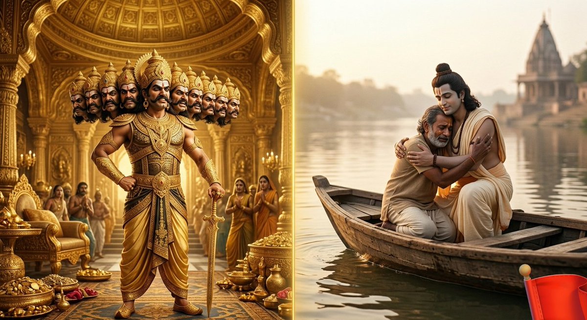 14/
अगर राम जी केवल जाति की बात कर रहे होते, तो रावण (ब्राह्मण) की पूजा करते और केवट को गले न लगाते। यह चौपाई 'अहंकार के विरुद्ध चेतावनी' है, किसी जाति के विरुद्ध नहीं।
#ShriRam #Equality #SanatanSanskriti