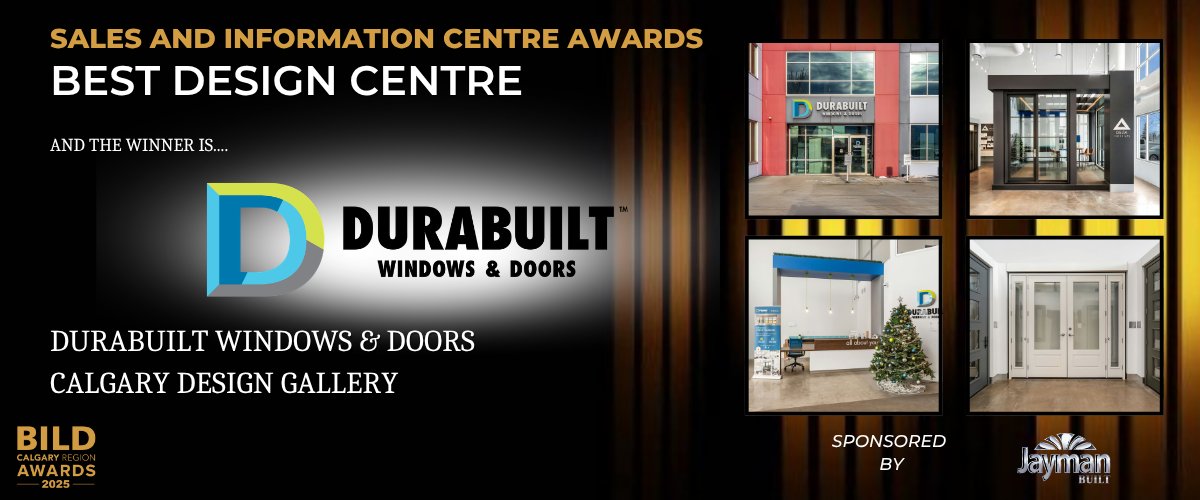 BILDCR's tweet photo. ✨ Best Design Centre — Showcasing the best in home design. Congrats to @DurabuiltWindow - Calgary Design Gallery.

We appreciate Jayman BUILT for helping make this award possible! | #BCRA2025 https://t.co/sh2hkcVujo