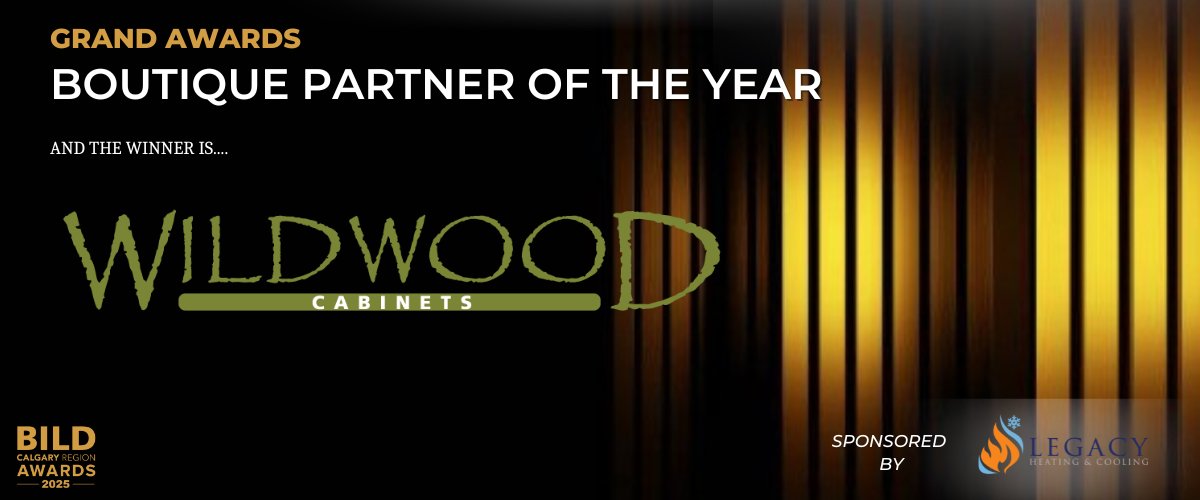BILDCR's tweet photo. ✨ Boutique Partner of the Year — Honoring excellence in small-scale partnerships! Congrats to Wildwood Cabinets.

Big thanks to @LegacyHCYeg for sponsoring this award! | #BCRA2025 https://t.co/yE7MdAns1y