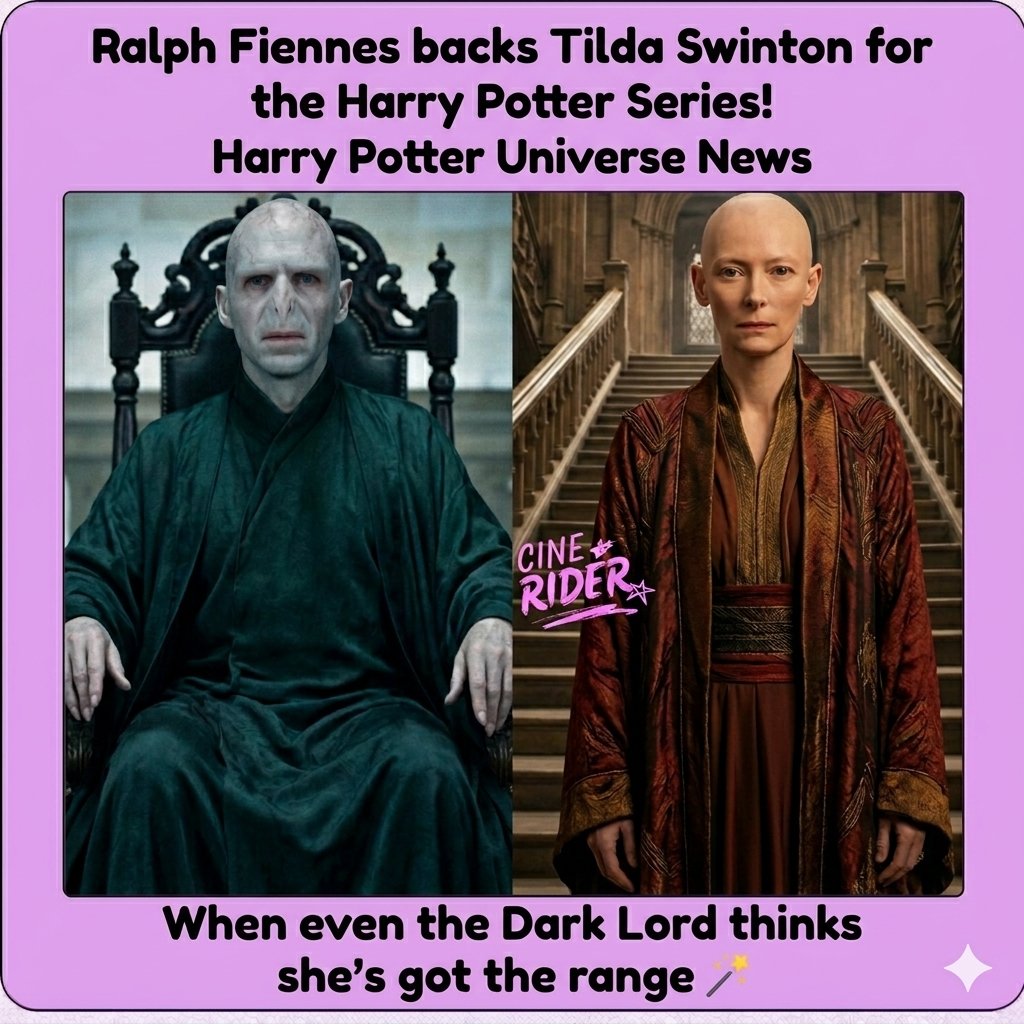 CineRider4's tweet image. #RalphFiennes has spoken, and he’s rooting for #TildaSwinton to join the new #HarryPotter series!  When even the Dark Lord himself thinks you’ve got the range to pull off a legendary role, you know it’s a perfect match. From the Ancient One to potential Wizarding World royalty?