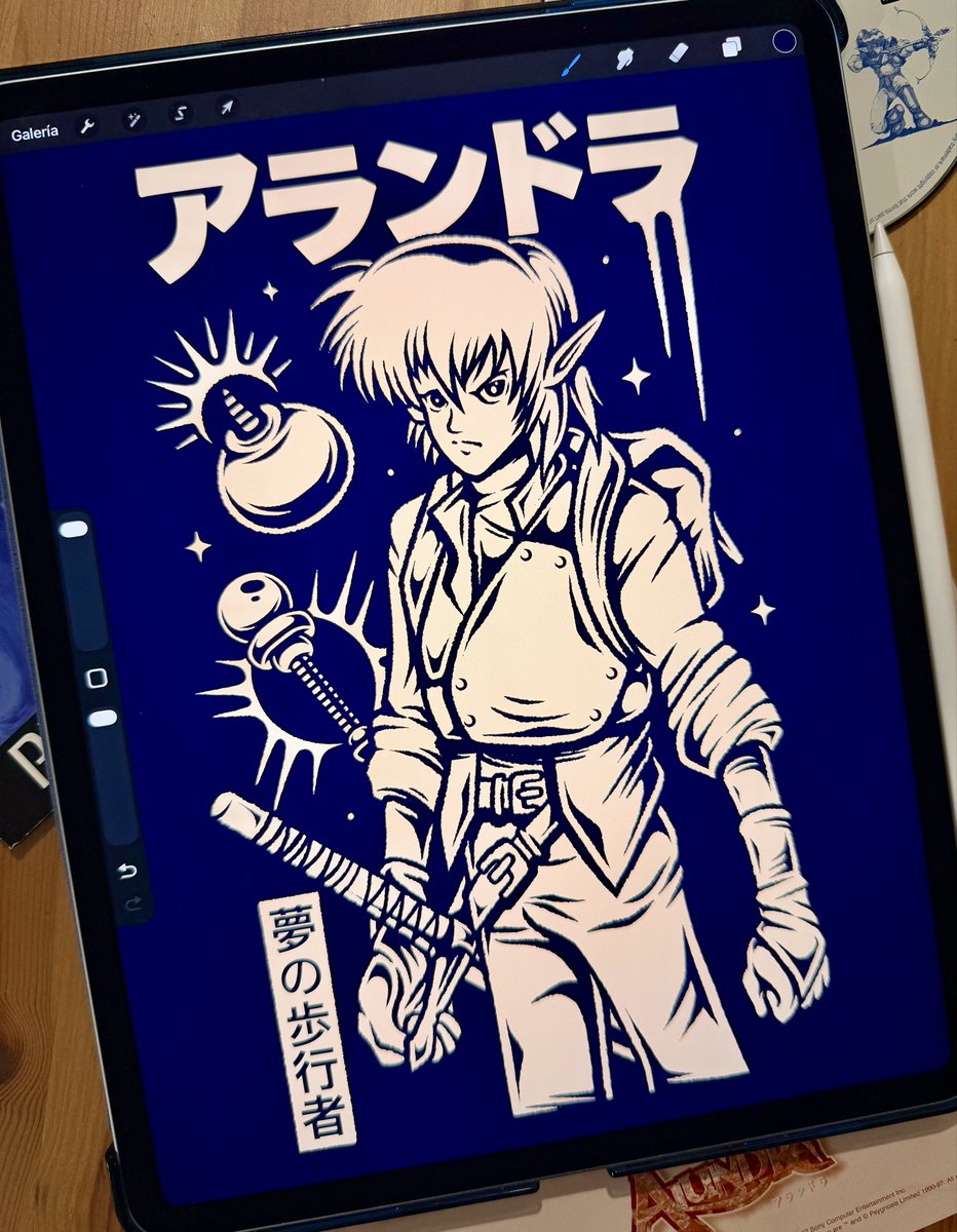 Today marks 29 years since Alundra was released in Japan, and it’s still my favorite game of all time. I wanted to share this T-shirt design I made a few months ago.

“Alundra Dreamwalker” is available as a T-shirt in my shop here:

alundrart.com/products/alund…

#alundra #アランドラ