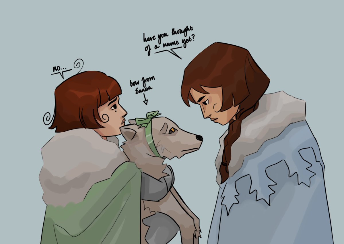 LlZARDLION's tweet image. “Meera reminded Bran of his sister Arya”

“The girl was the older and taller of the two. Arya! Bran thought eagerly” 

#lyannastark #meerareed #aryastark #branstark