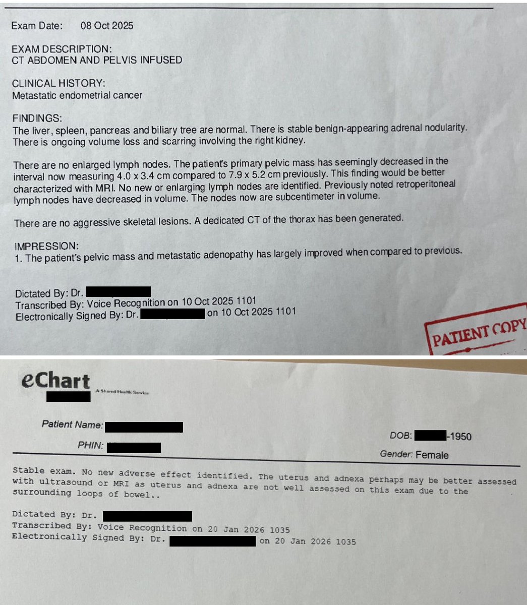 MakisMedicine's tweet photo. NEW ARTICLE: IVERMECTIN and FENBENDAZOLE Testimonial - 74 year old Canadian woman with a 7cm Endometrial Cancer reports after 15 months: tumors shrunk 78% and remained stable!

I love LONG TERM Ivermectin success stories! 😃

15 months!! Can you believe it? Can you imagine how far behind the Big Cancer Centers are??

STORY:
74 year old Canadian woman with a 7cm Endometrial Cancer

In December 2024 she started Ivermectin and Fenbendazole.

Tumor shrunk 78% after 10 months then stayed stable at 15 months. She feels great.

So the question is: is this a good result?

In Canada, they often won’t do the best tests, to save money. And sometimes that money is already stolen.

In the United States, mainstream Oncologists would order a PET/CT scan and a Signatera type scan to look for circulating tumor DNA.

Because often, what’s left is not live tumor, but scar tissue, dead tumors.

I have helped over 9000 Cancer patients with Ivermectin, Mebendazole, Fenbendazole in the largest Ivermectin Cancer Project in the world that is now making its home in FLORIDA very soon!! 😃 

Repurposed drugs are the future of Cancer Care, there is nothing coming from mainstream Cancer Research that is even 1/10th as exciting!! 😉

In the meantime, research continues to be accumulated on my sub.stack, information and detains are in my X bio.

God bless 🙏