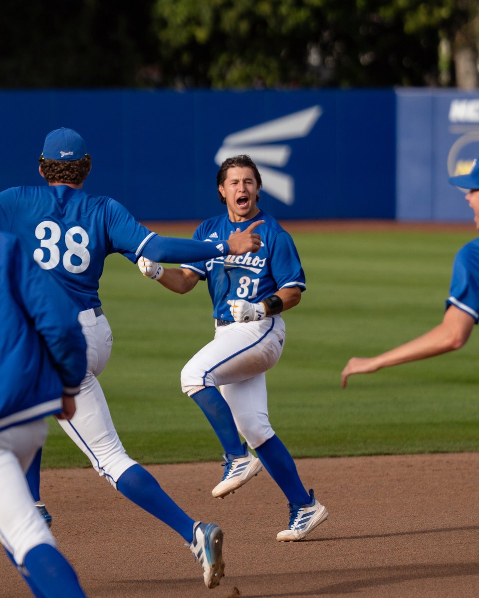 UCSB_Baseball's tweet photo. Another moment for X’s walk off 😮‍💨

#GoChos https://t.co/dgkGl1YFFx
