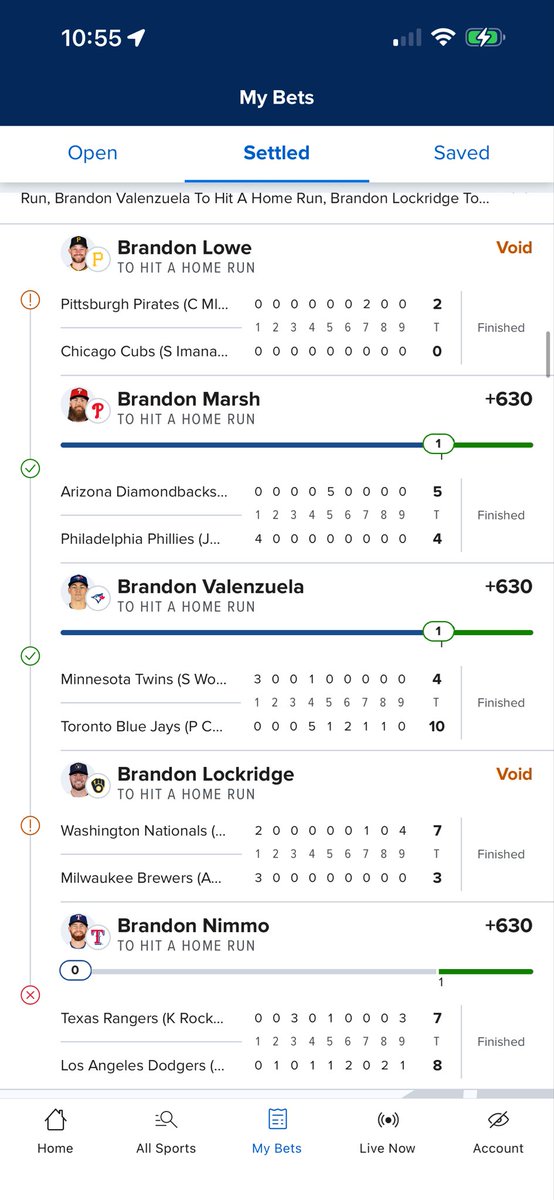 hdlgrc914's tweet photo. @MLBHR Wow yesterday I needed him for 1 https://t.co/ffQ2GPeMXg