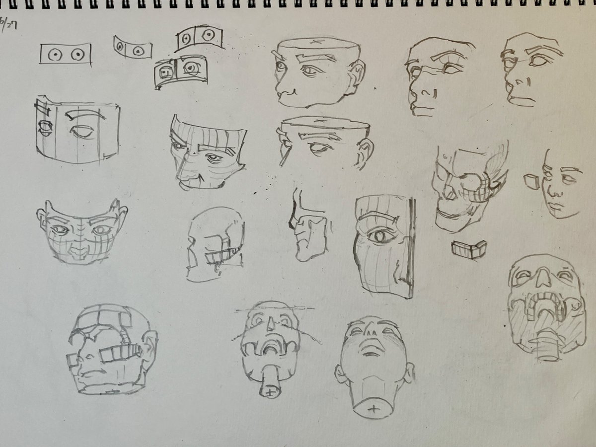 iskw_01's tweet photo. Anatomy for Artists Drawing Form&amp;Pose 　模写　顔 https://t.co/xzWCj5TlFx