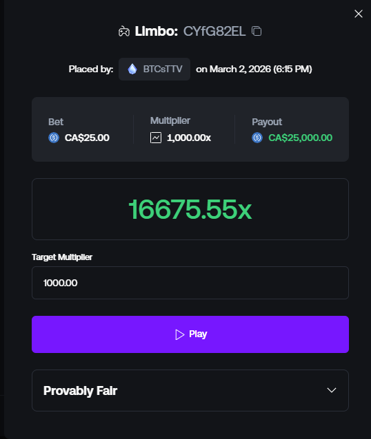 live $23.6k start, real money gambling

lost $35k yesterday, need to make that back.

taking random slot requests, 3x the buy = $200 for you

also $500-$1,000 in tips to chat throughout stream

$75 bonus buy - reply below

GET IN twitch.tv/btcs
