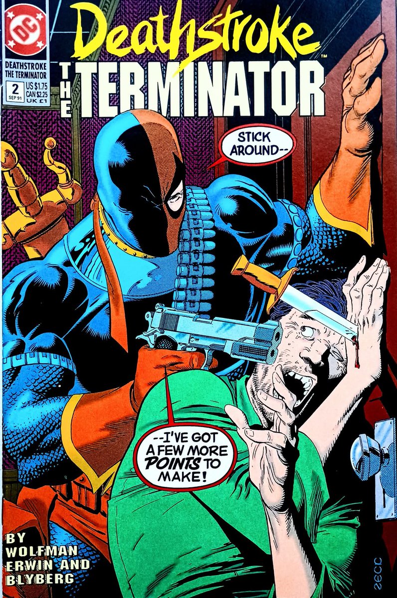 comicbookaddt's tweet image. "Stick around-- I've got a few more points to make!" 🗡️

​For this #Saturday's #SecondIssue, we are throwing it back to September 1991 with Deathstroke the Terminator #2!

​They hospitalized his ex-wife and tried to take him out. Now, Slade Wilson is on the warpath in Part 2 of