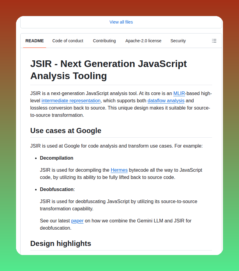 tom_doerr's tweet image. MLIR-based JavaScript analysis for deobfuscation and decompilation

github.com/google/jsir