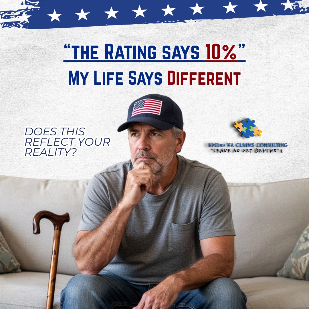You know what your condition costs you every day.

The sleepless nights. The limitations. The adjustments you constantly make just to function.

Be educated on the VA Claims Process → kmd89.com

#VAClaims #VADisability #VeteranEducation #VeteranBenefits #Disability