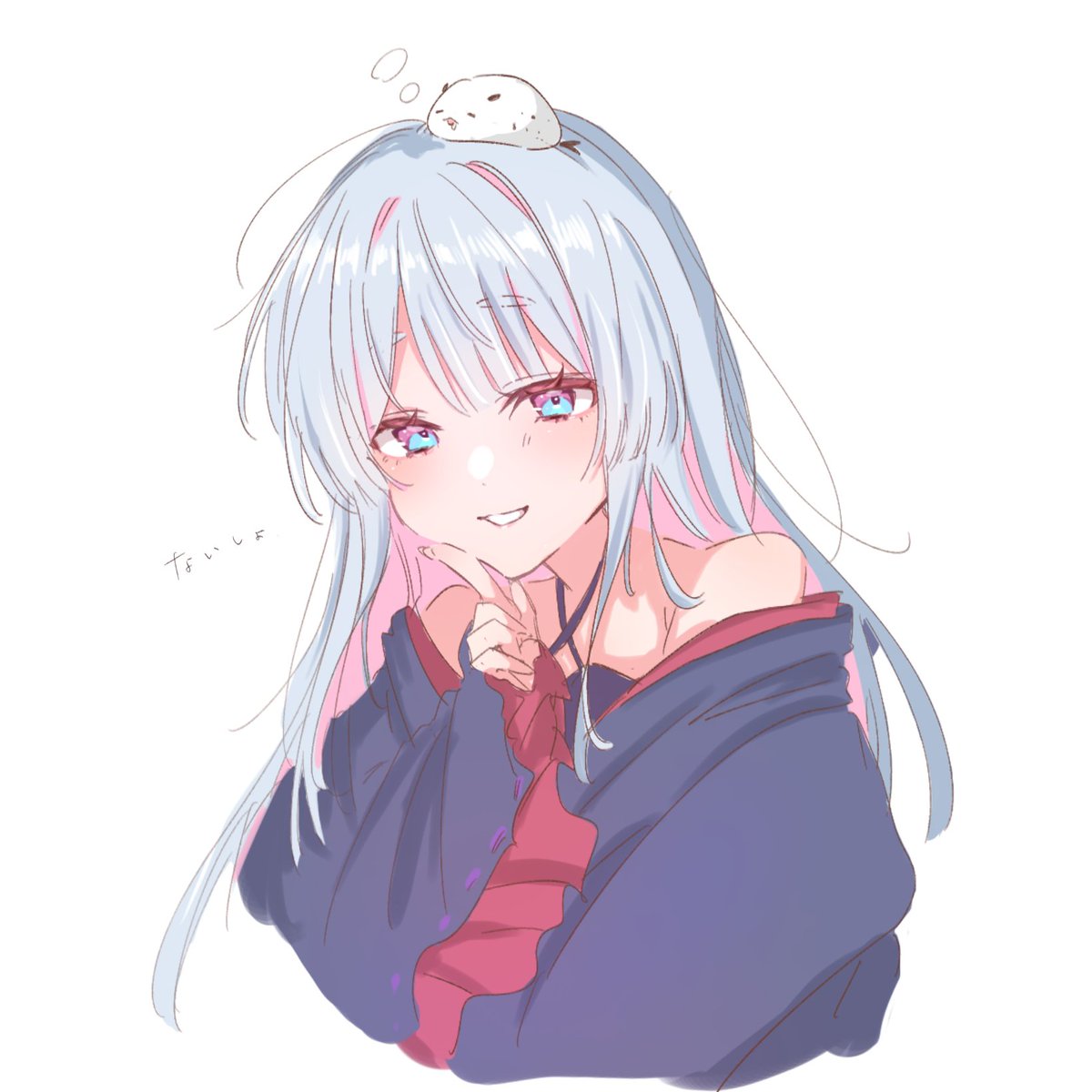 Lua__1123's tweet photo. ないしょのおはなし
 #イラスト  #落書き  #超かぐや姫  #月見ヤチヨ https://t.co/0x385tjEDo