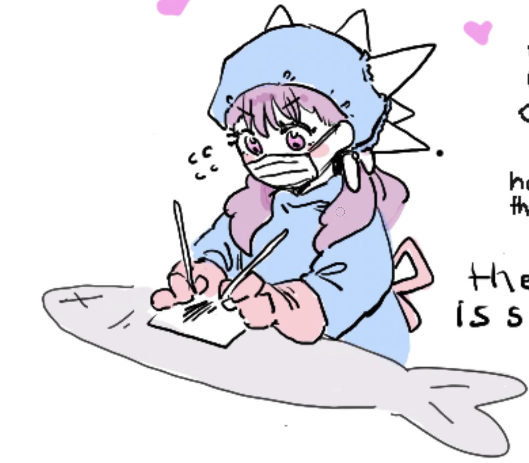 ryuushiaria's tweet photo. i did my first solo surgery yesterday!! 

(ty Dork for the art) https://t.co/hli47uxa5y