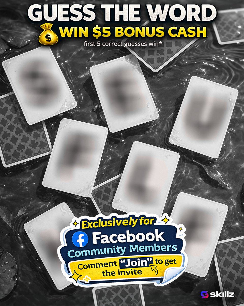 skillz's tweet image. 🚨 Want the answer AND a shot at winning?
You’ll only find it inside our Facebook community 👀
Comment “JOIN” get invite 👇

💰 $5 bonus cash for the fastest 5 winners
🧠 New challenges. Real rewards.

#JoinNow #Solitaire #WinRewards #PuzzleTime #GamingCommunity #PlayToWin