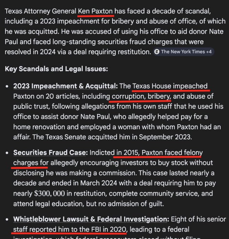 TEXAS’ AG KEN PAXTON IS A CROOK