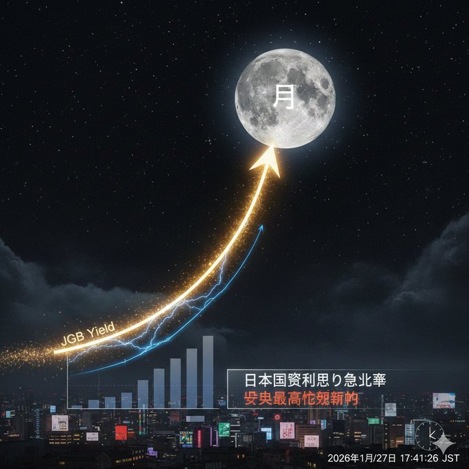 arisa_rodeo's tweet image. 【速報】JGB利回り、月まで飛ぶ勢い🚀

日本国債の利回りが急上昇中。 金利上昇で、住宅ローンや株式市場への影響が現実味を帯びてきました…😱
まさに日本経済の分岐点。 皆さんはどう備えてますか？👇

#日本国債 #JGB #金利上昇 #投資