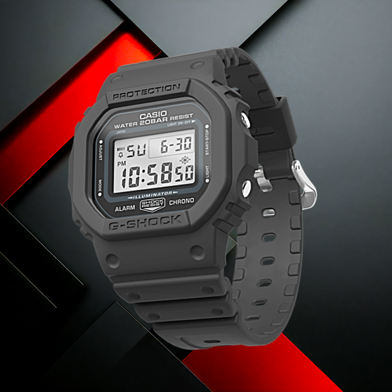 casio_mygshock's tweet image. ＼ 本日4月12日は、#GSHOCK の誕生日⌚️🎂 ／

1983年の今日、G-SHOCK初号機であるDW-5000Cが発売されました。

というわけで、フェイスデザインは少し異なりますが #MYGSHOCK を初号機風にカスタマイズしてみました👀

タフさを追求してきた一本が、今はカスタマイズで もっと自分らしく楽しめます🌈