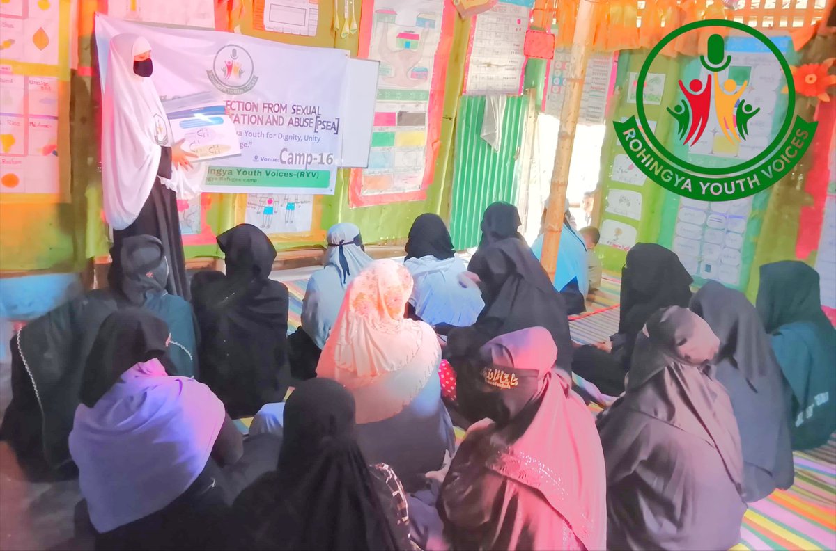 Obide68974's tweet photo. On behalf of Rohingya Youth Voice (RYV), we are deeply grateful to share that our Women’s Protection &amp; Safeguarding Officer, Asma Bibi, successfully conducted a meaningful and impactful training session on Protection from Sexual Exploitation and Abuse (PSEA). https://t.co/QCb3AI0mq2