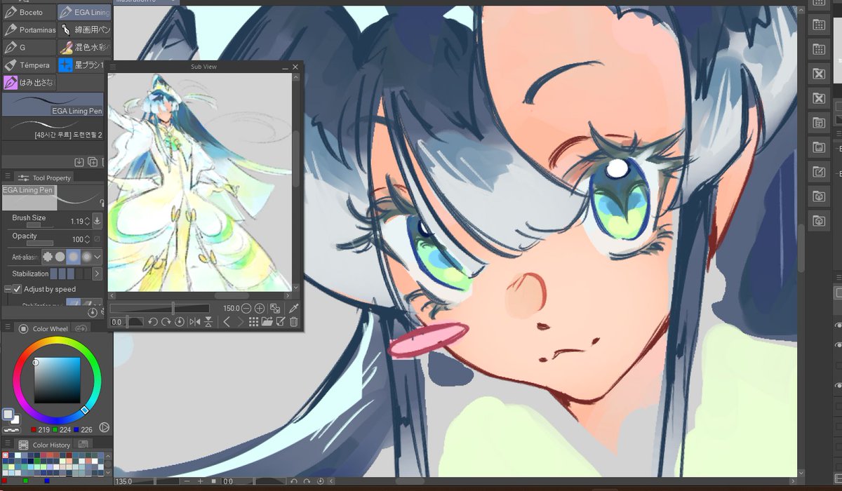 _NyukeHere's tweet photo. The bishoujo feel is very prominent in this style, I want to keep it... https://t.co/SKZdupuoXw