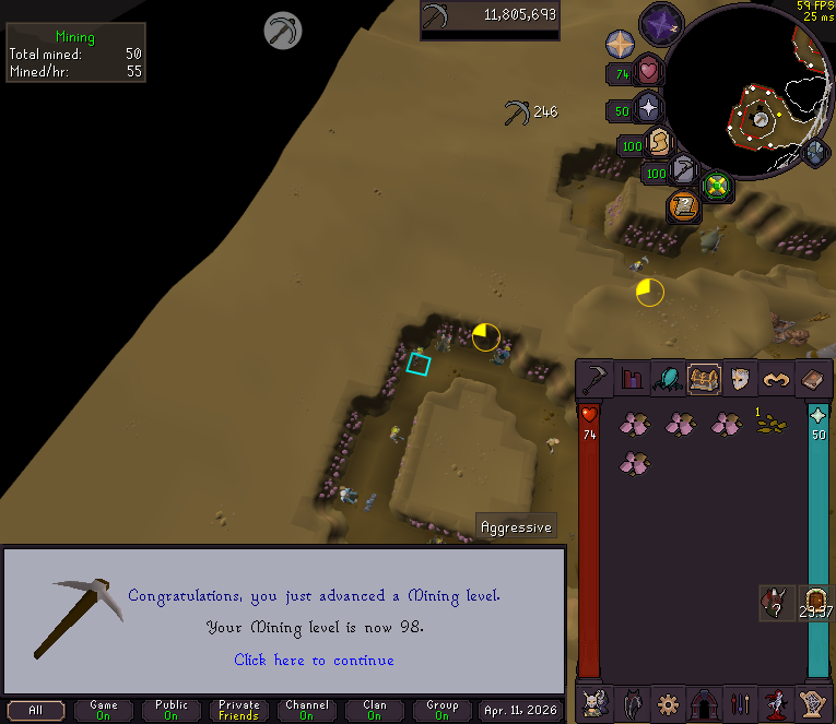 anyOSRS's tweet photo. 98/99 on the GIM #osrs #runescape https://t.co/hvZ3pz3iUG